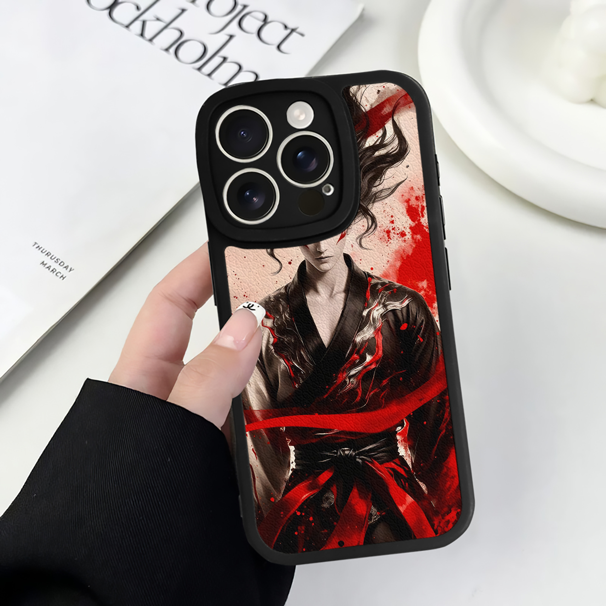 （画像用） Ne Zha 2 ナタ 魔童の大暴れ 【iPhone 16シリーズ対応】シリコンスマホケース（レザー調） 材質：シリコン